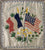 Vintage WWI Patriotic United States & France Souvenir Cushion Cover - Poppy's Vintage Clothing