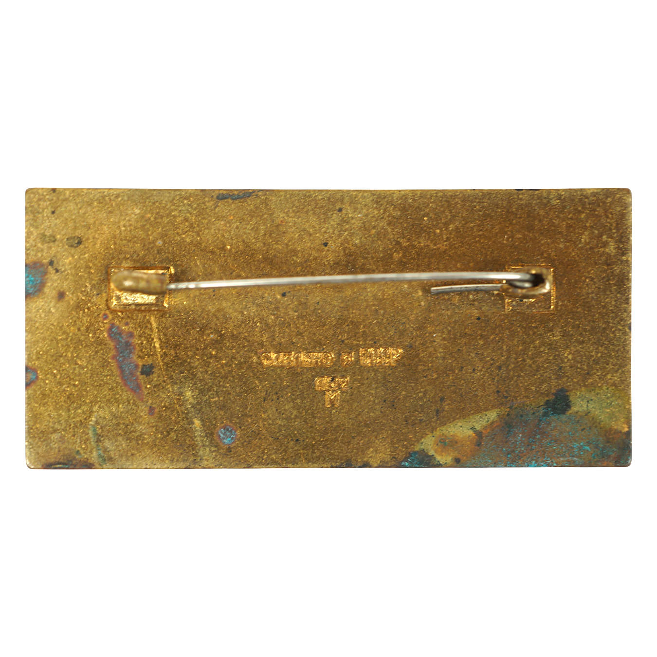 Vintage Soviet Russian Enamel Brooch 1960s Modernist Leningrad Jewelry Workshops - Poppy's Vintage Clothing