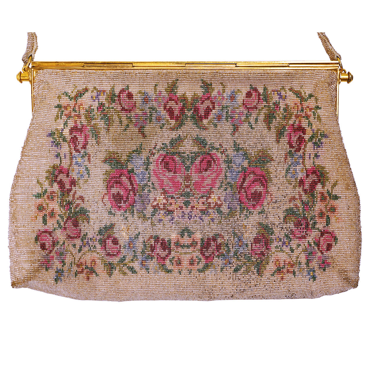 Vintage Beaded Handbag Purse Made in France Spritzer & Fuhrmann Curacao Aruba - Poppy's Vintage Clothing