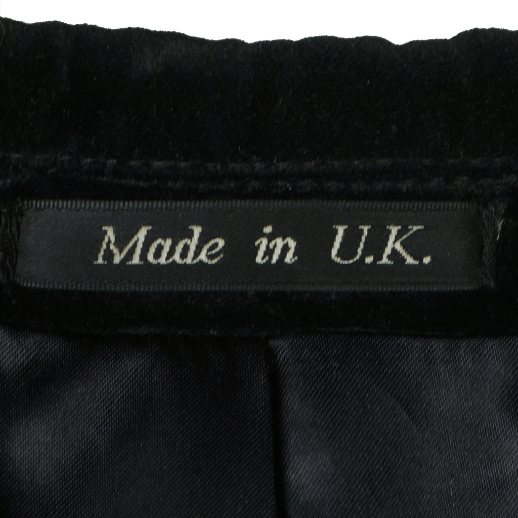 Vintage Mens Wool Coat with Velvet Collar