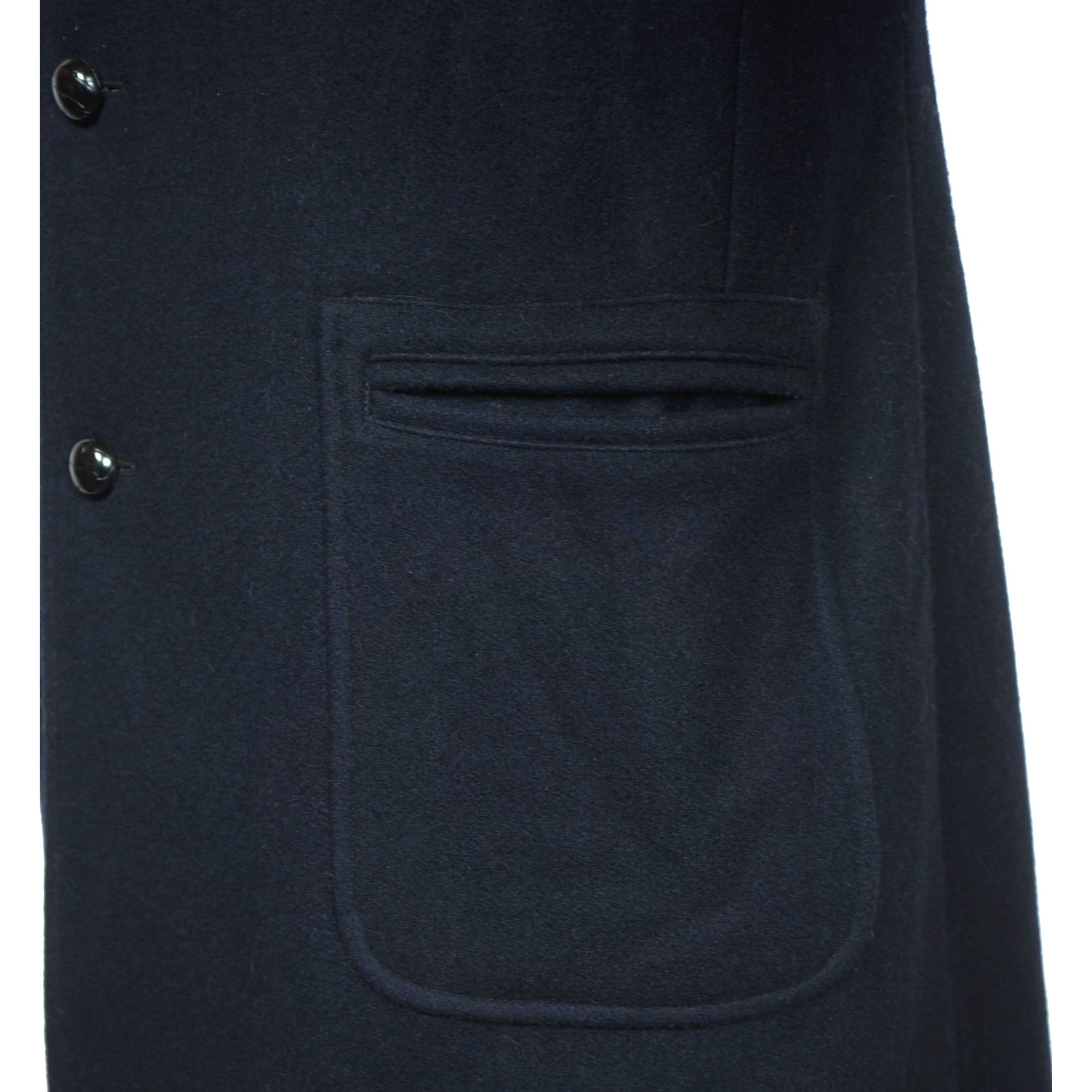 Vintage 1960s 70s Mod Mens Overcoat Blue Wool Coat Size M - Poppy's Vintage Clothing