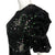 Vintage 1970s Black Velvet Dress with Dayglo Stars Size M