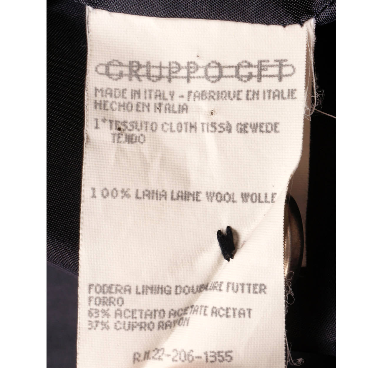 Vintage 1990s State of Claude Montana Navy Blue Wool Jacket Size 8 - Poppy's Vintage Clothing