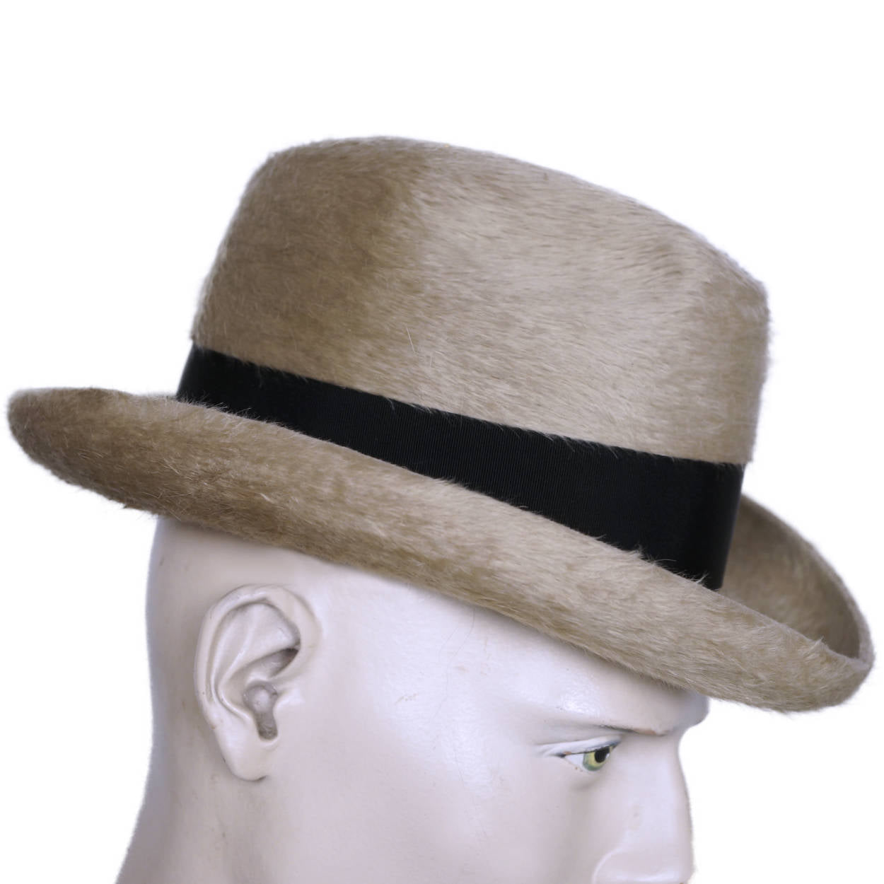 Vintage 60s Stetson Twenty Five Fedora Homburg Hat Canadian Beaver Plush Small - Poppy's Vintage Clothing