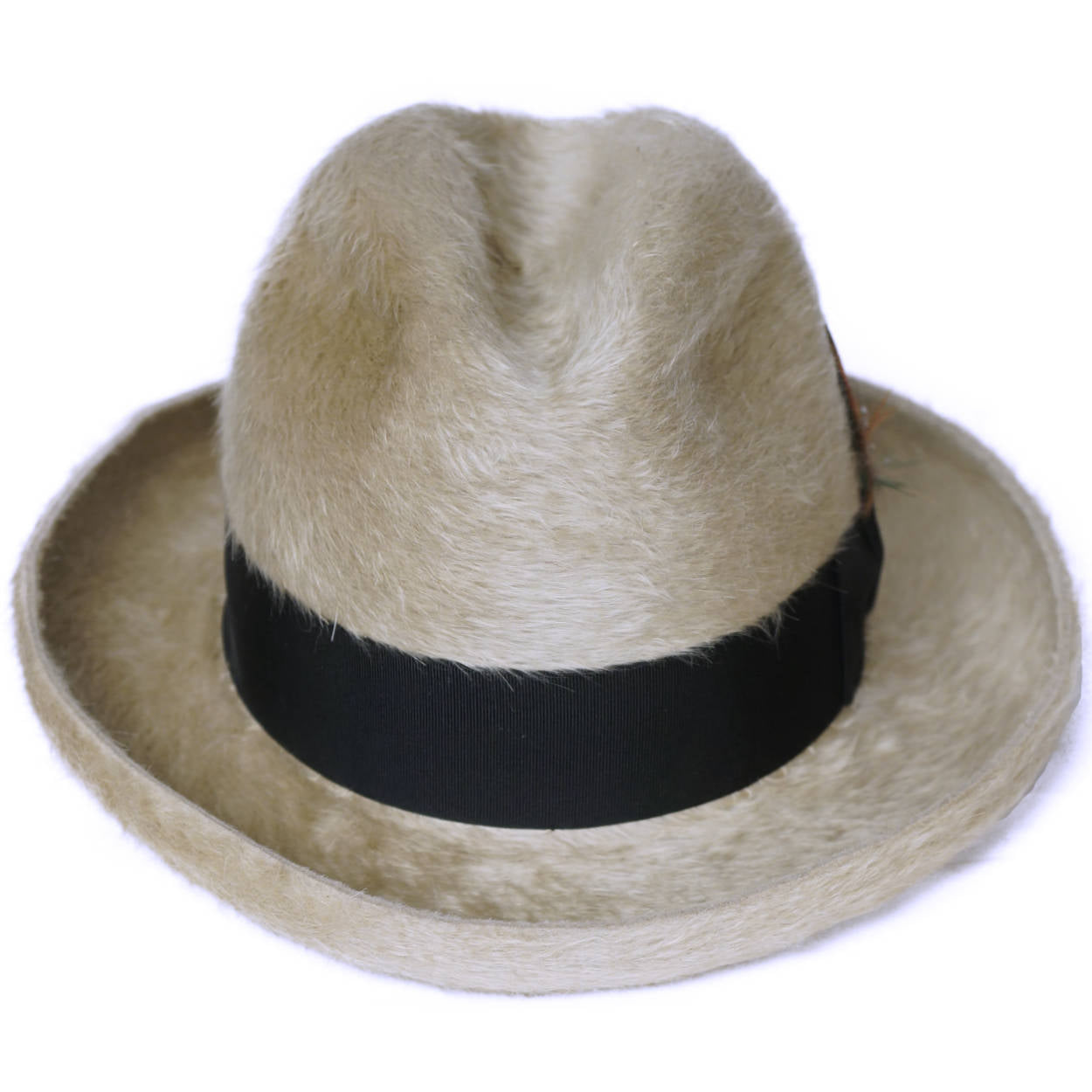 Vintage 60s Stetson Twenty Five Fedora Homburg Hat Canadian Beaver Plush Small - Poppy's Vintage Clothing