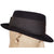 Vintage Royal Stetson Pork Pie Hat Navy Blue Flat Top Fedora Style Size 7 1/8 - Poppy's Vintage Clothing