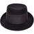 Vintage Royal Stetson Pork Pie Hat Navy Blue Flat Top Fedora Style Size 7 1/8 - Poppy's Vintage Clothing