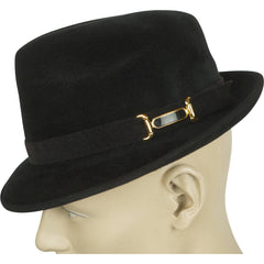 Vintage Imperial Stetson Velurin Fedora Hat Narrow Brim Black Velvet Felt 7 1/8 - Poppy's Vintage Clothing