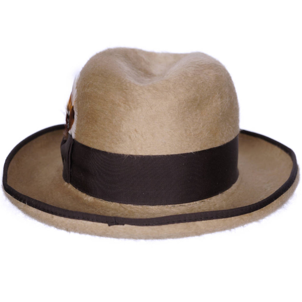Vintage Stetson Playboy II Plush Fedora Hat Wide Brim Canadian Rondelay Size 7 1/8 - Poppy's Vintage Clothing