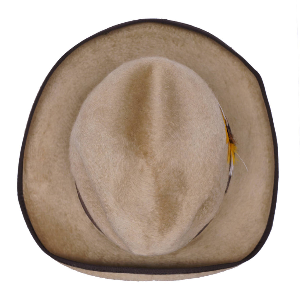 Vintage Stetson Playboy II Plush Fedora Hat Wide Brim Canadian Rondelay Size 7 1/8 - Poppy's Vintage Clothing