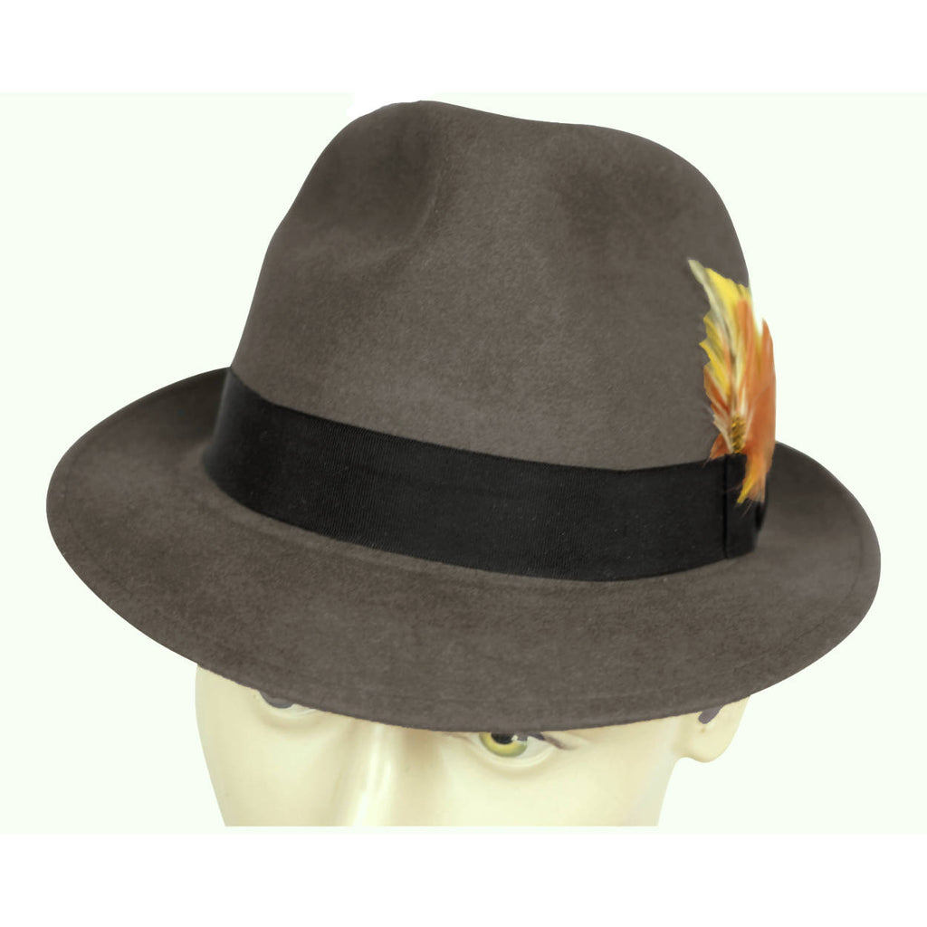 Vintage Mens Royal Stetson Fedora Hat Green Grey Medium 7 1/8 - Poppy's Vintage Clothing