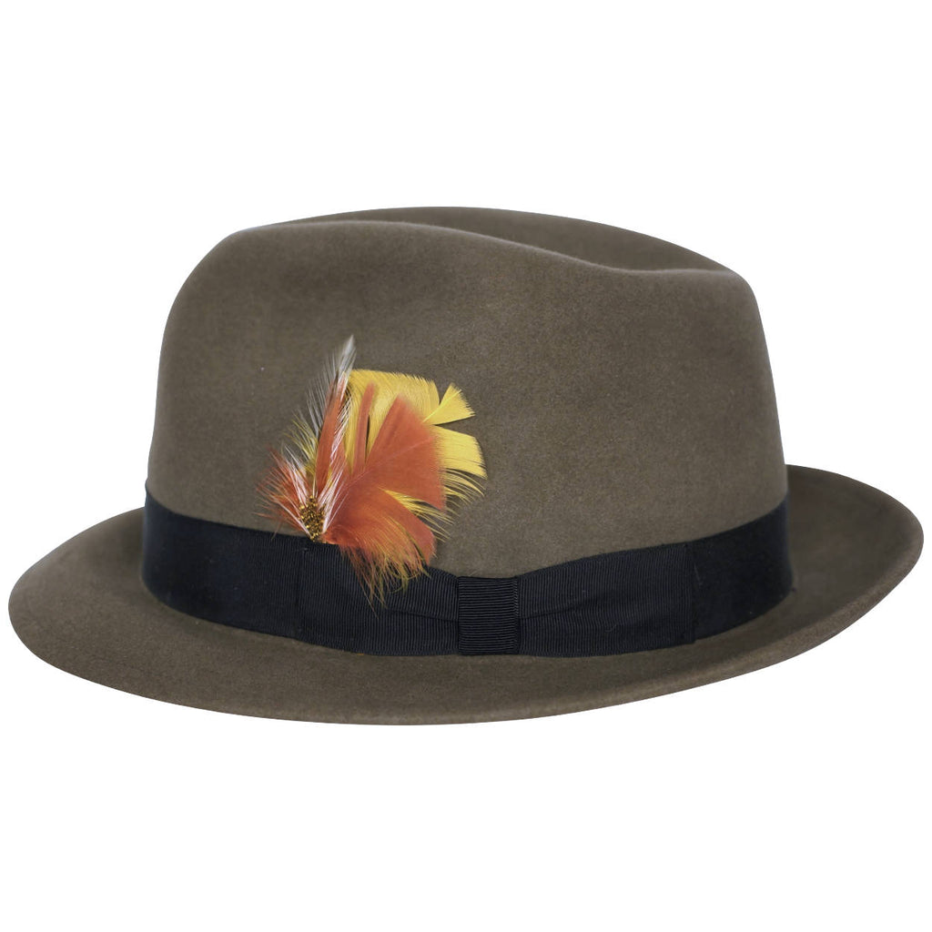 Vintage Mens Royal Stetson Fedora Hat Green Grey Medium 7 1/8 - Poppy's Vintage Clothing