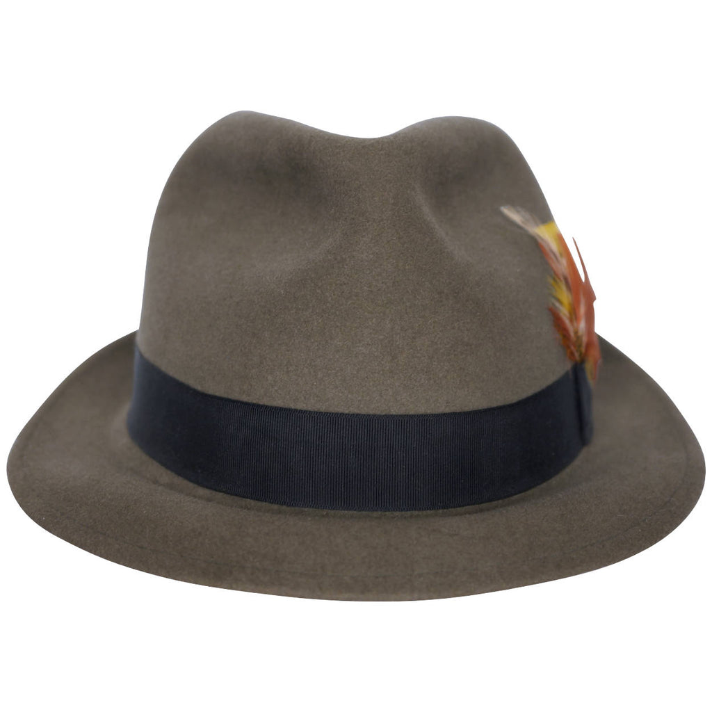 Vintage Mens Royal Stetson Fedora Hat Green Grey Medium 7 1/8 - Poppy's Vintage Clothing