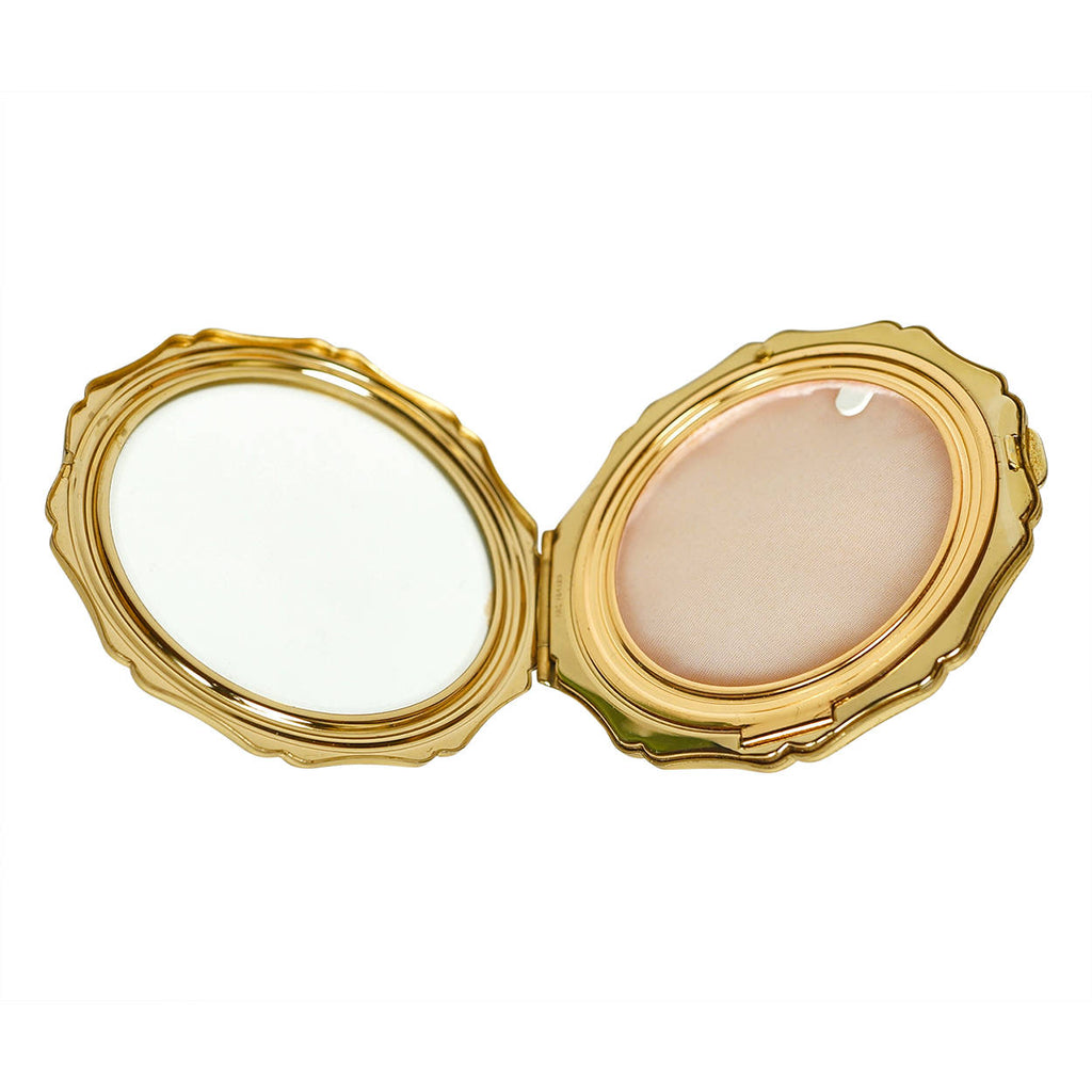 Vintage Stratton Compact Floral Design 1960s Unused - Poppy's Vintage Clothing