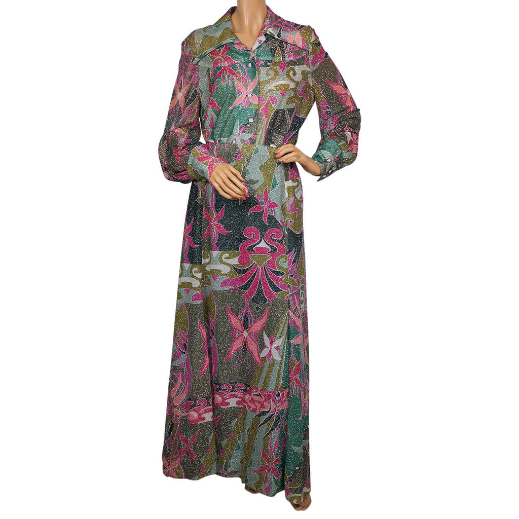 Vintage 1970s 2 Piece Ensemble Blouse &amp; Skirt Set Size L Strauss Modell Germany - Poppy's Vintage Clothing