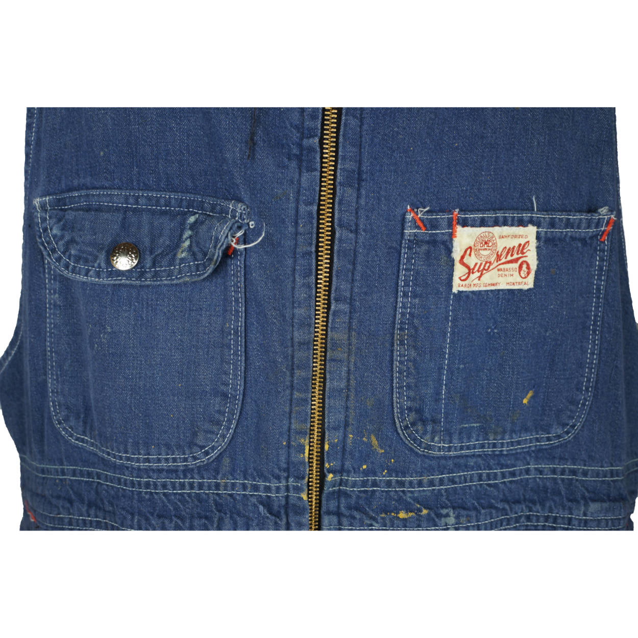 Vintage Denim Workwear Overalls Coveralls Supreme Canada Wabasso 1950s - Poppy's Vintage Clothing