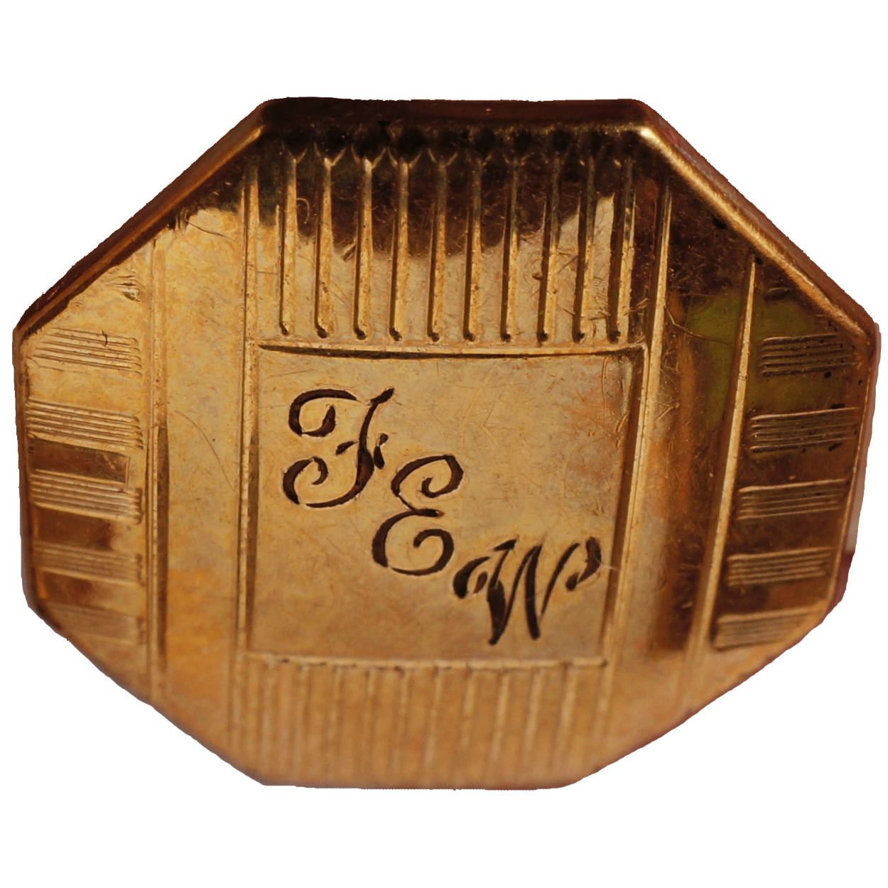 Vintage Swank Gold Filled Cufflinks Chain Link Monogrammed FEW - Poppy's Vintage Clothing