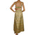 Vintage 1960s Evening Gown Gold Lame Brocade Switzerland Long Dress Size 10 M - Poppy's Vintage Clothing