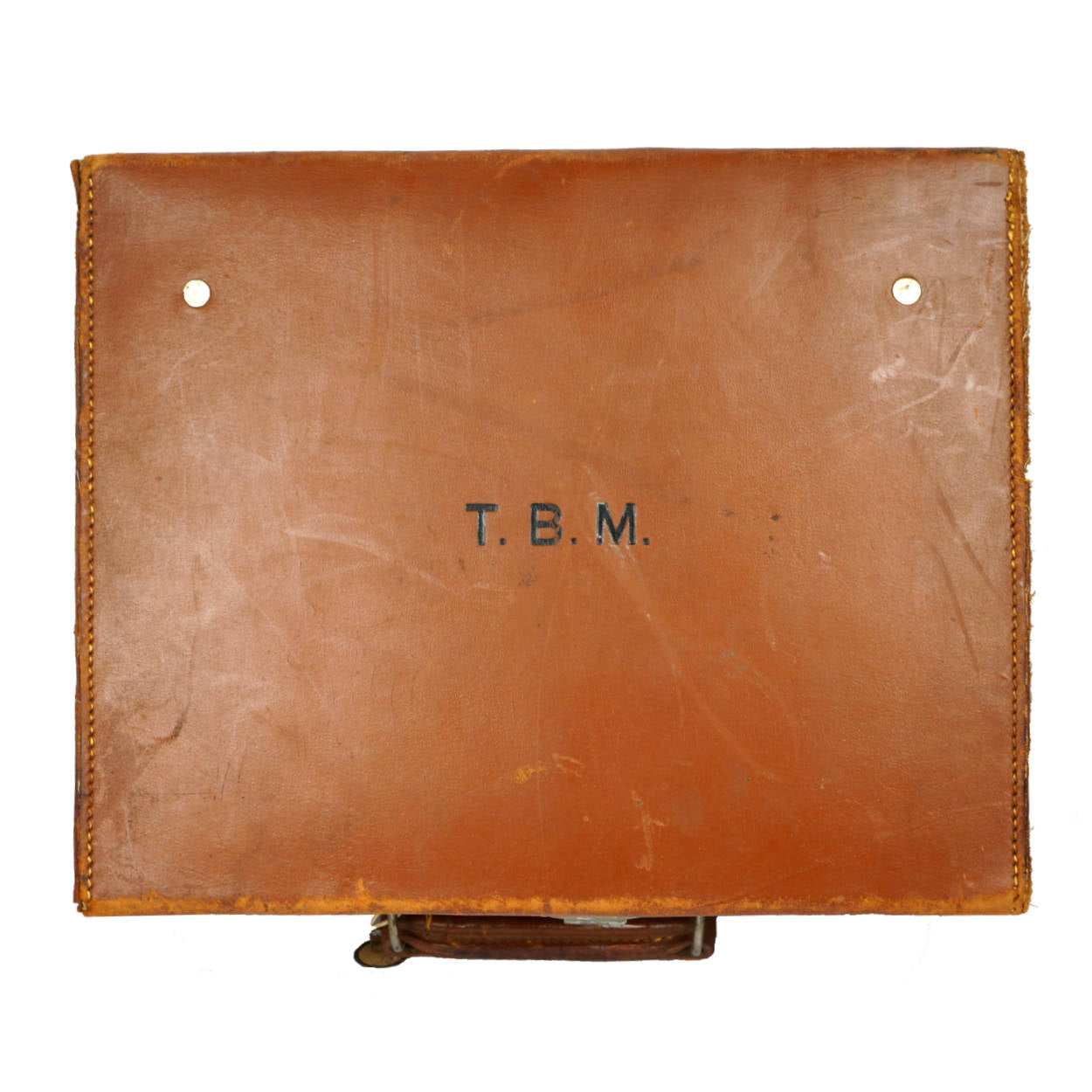 Vintage 1920s Top Hat Leather Travel Case Scotts London Luggage with Provenance - Poppy's Vintage Clothing