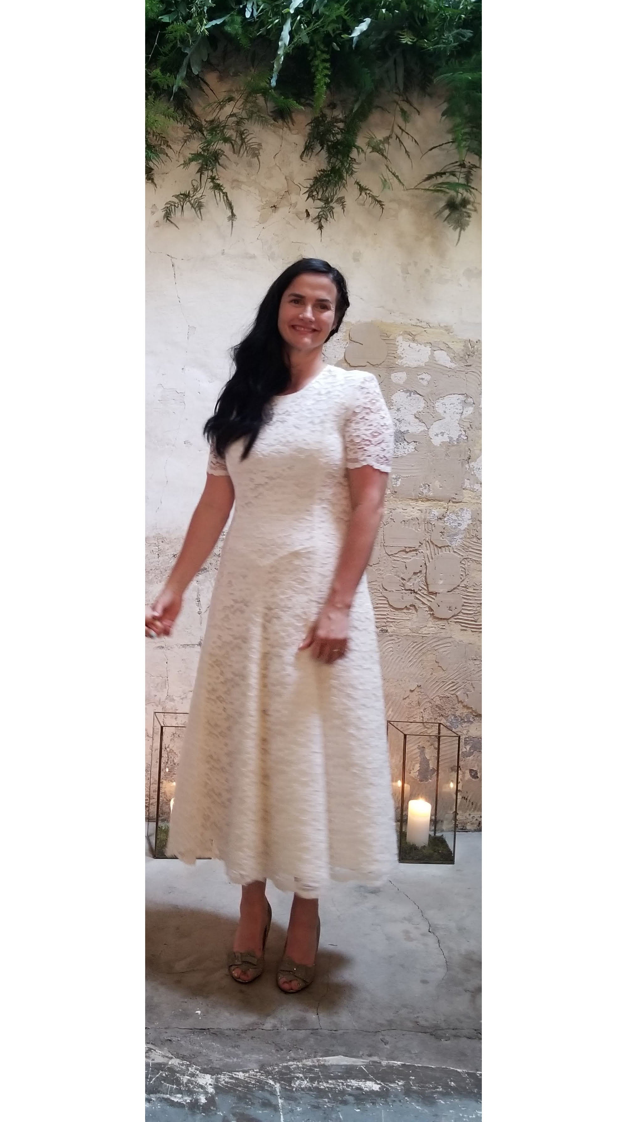 1980s Lace Wedding Gown - Size 12 UK - Poppy's Vintage Clothing