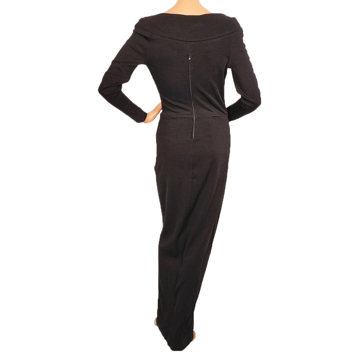 Vintage Tadashi Shoji Bodycon Sheath Evening Gown 1980s Black Jersey Dress Small Vintage Tadashi Shoji Bodycon Sheath Evening Gown 1980s Black Jersey Dress Small