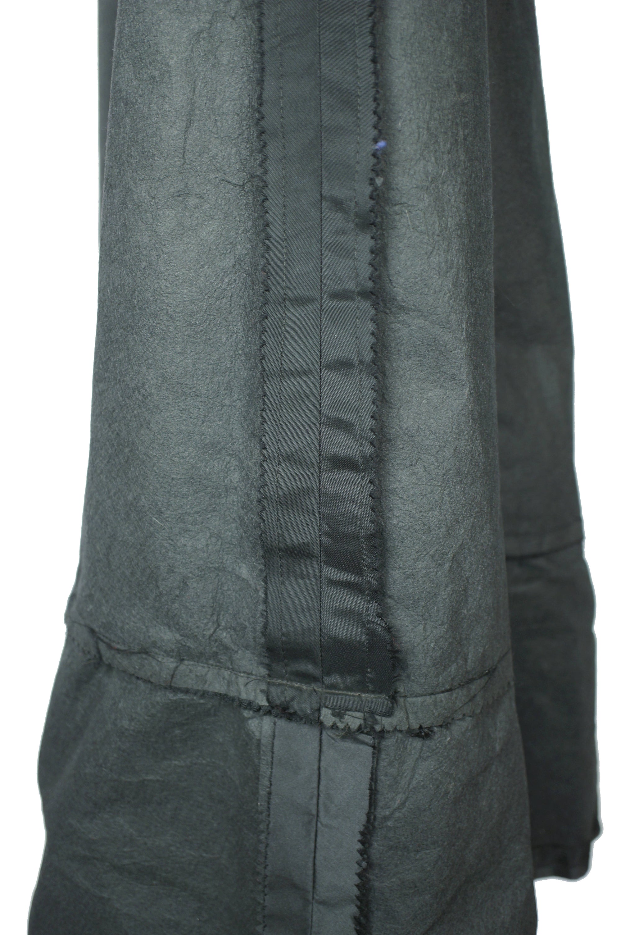 Vintage 1950s Black Silk Taffeta Ball Gown Dress w Bubble Balloon Skirt Size M - Poppy's Vintage Clothing