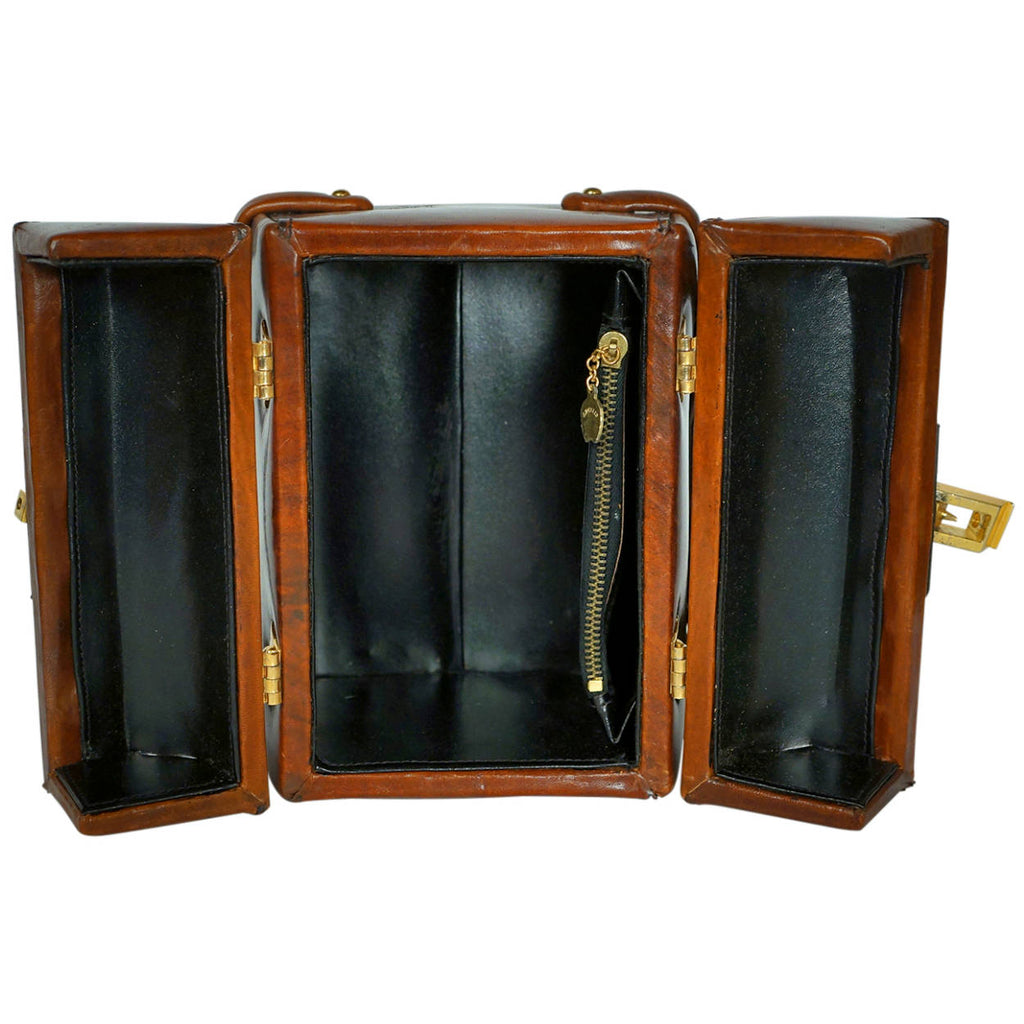 Vintage 1960s Tano of Madrid Box Purse Treasure Chest Areitio Spain - Poppy's Vintage Clothing