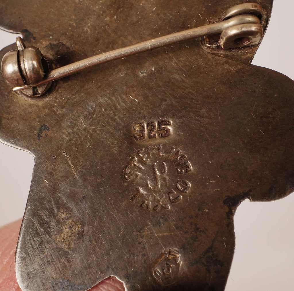 Modernist TAXCO Mexican Sterling SILVER Mod Burst BROOCH Pendant 925 JH - Poppy's Vintage Clothing