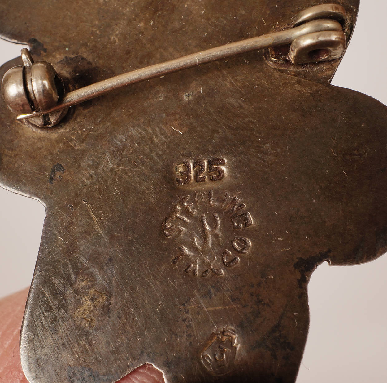 Modernist TAXCO Mexican Sterling SILVER Mod Burst BROOCH Pendant 925 JH - Poppy's Vintage Clothing