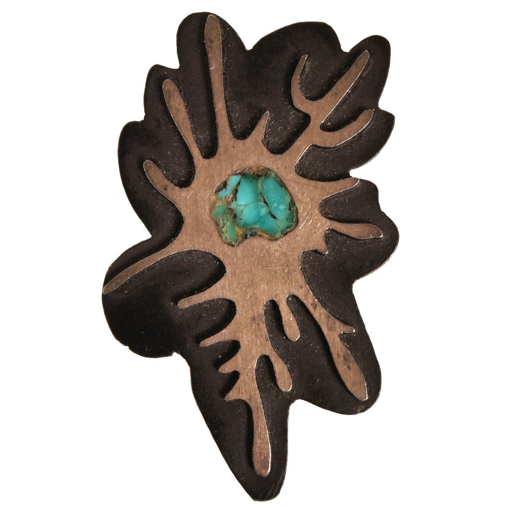 Modernist TAXCO Mexican Sterling SILVER Mod Burst BROOCH Pendant 925 JH - Poppy's Vintage Clothing