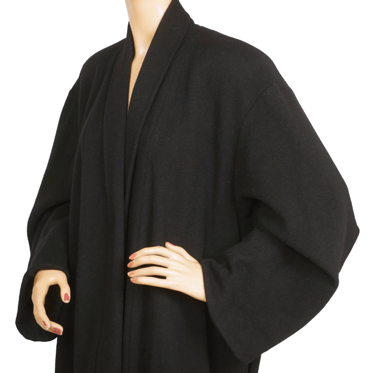 Vintage 1980s Ted Lapidus Paris Coat Cashmere Blend Made in Italy Ladies Size L - Poppy's Vintage Clothing