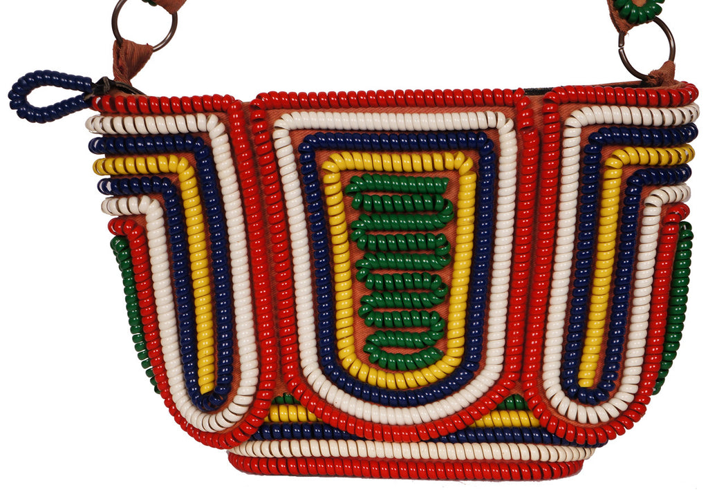 Vintage 1950s Plastic Coil Telephone Cord Handbag Purse with Strap Handle - Poppy's Vintage Clothing