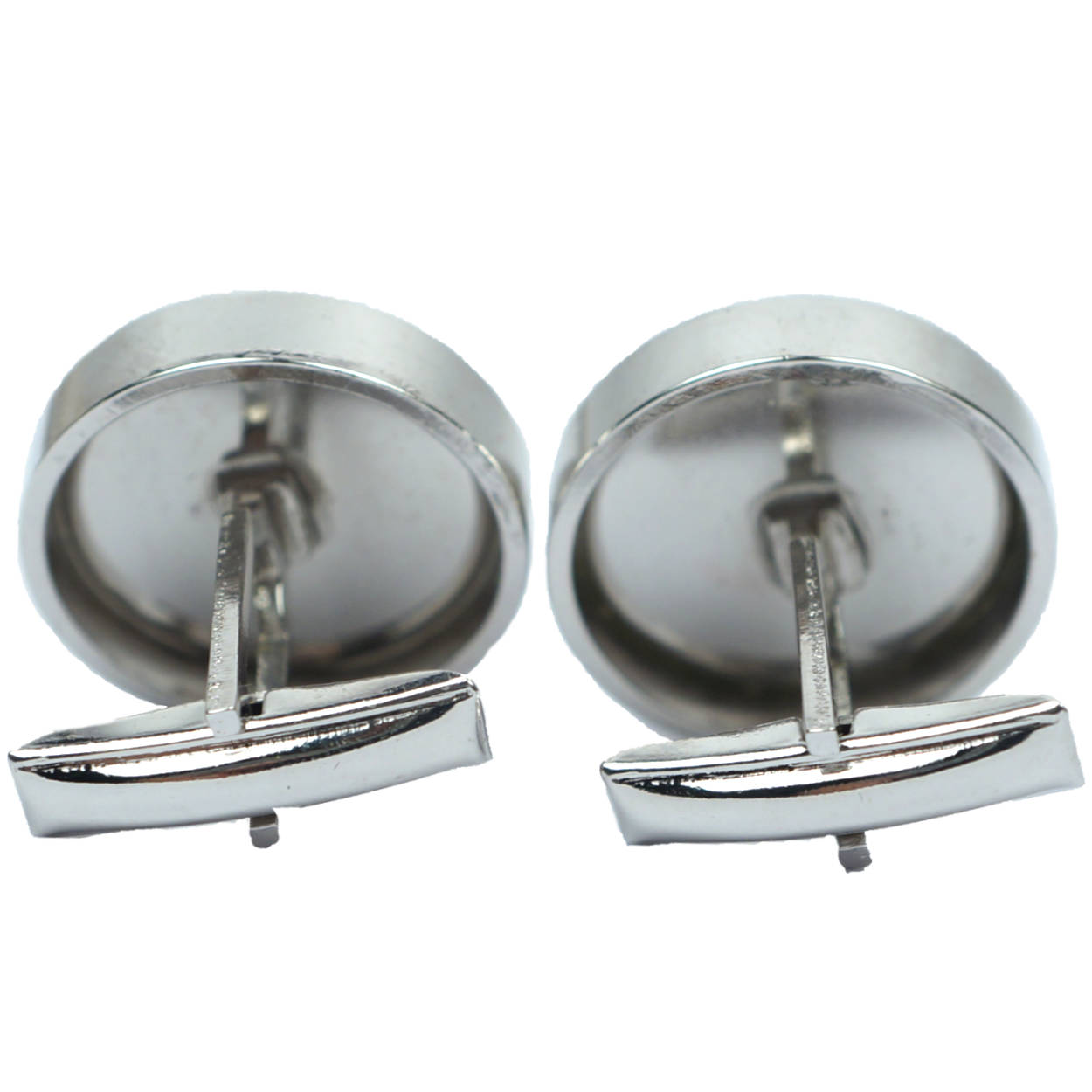 Vintage Cufflinks w Tie Tack Unused 1960s Mirrored Glass NOS - Poppy's Vintage Clothing