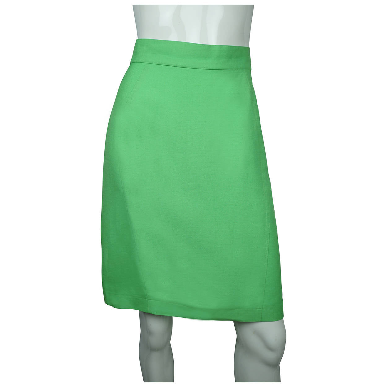Vintage 1980s Thierry Mugler Bright Green Skirt Size Large - Poppy's Vintage Clothing