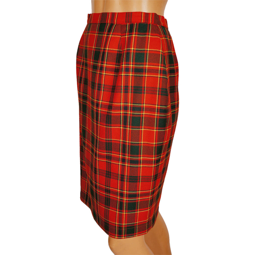 Vintage 1980s Thierry Mugler Plaid Wool Suit - Ladies Size 38 - M - Poppy's Vintage Clothing