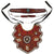 Vintage Tibetan Coral Beaded Breastplate Bib Collar w Belt and Necklace - Poppy's Vintage Clothing