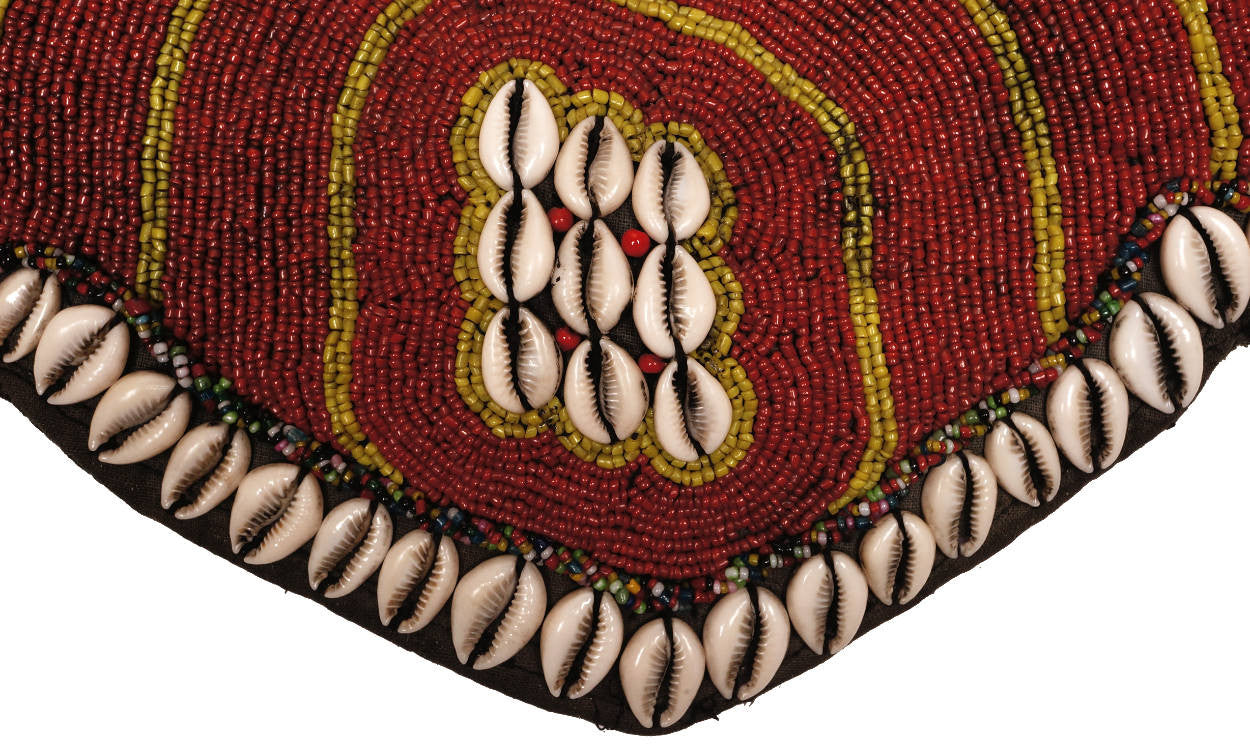 Vintage Tibetan Coral Beaded Breastplate Bib Collar w Belt and Necklace - Poppy's Vintage Clothing