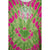 Vintage 1960s Kaftan Tie Dye Cotton Green w Neon Pink Caftan Ladies Size M - Poppy's Vintage Clothing