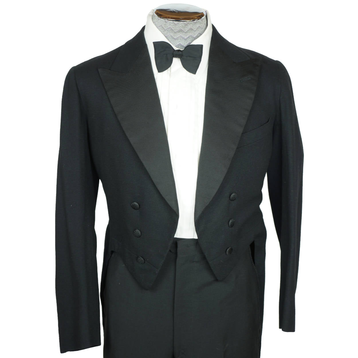 Vintage 1930s Tuxedo Tailcoat Formal Tails Timewell &amp; Hooper Dated 1933 Size M - Poppy's Vintage Clothing