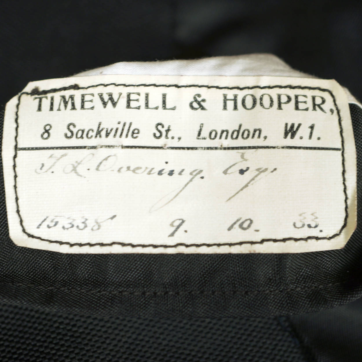 Vintage 1930s Tuxedo Tailcoat Formal Tails Timewell &amp; Hooper Dated 1933 Size M - Poppy's Vintage Clothing