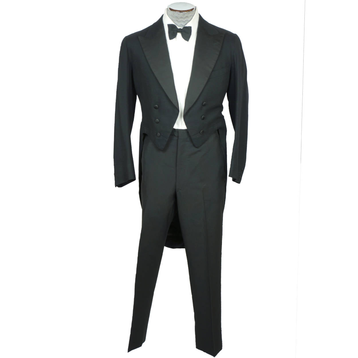 Vintage 1930s Tuxedo Tailcoat Formal Tails Timewell &amp; Hooper Dated 1933 Size M - Poppy's Vintage Clothing