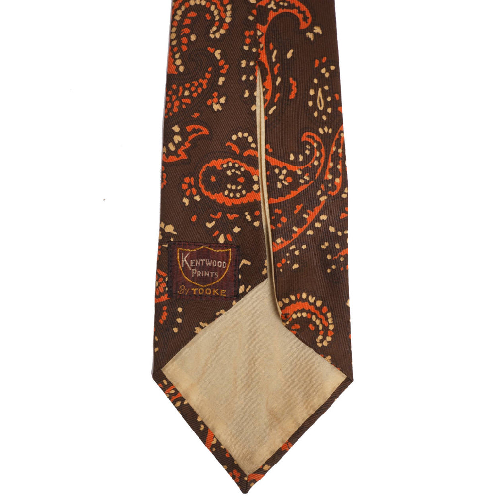 Vintage Tie 1930s Necktie by Tooke Montreal Kentwood Prints Paisley Pattern - Poppy's Vintage Clothing