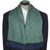 Vintage Tootal Fringed Paisley Scarf Blue and Green 1940s 50s Mens Fashion - Poppy's Vintage Clothing