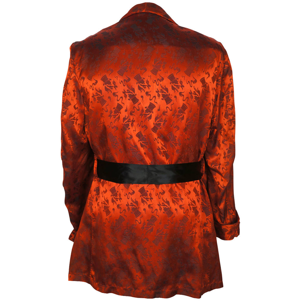 Vintage 1940s Smoking Jacket Sherlock Holmes Smoking Pipe M - Poppy's Vintage Clothing