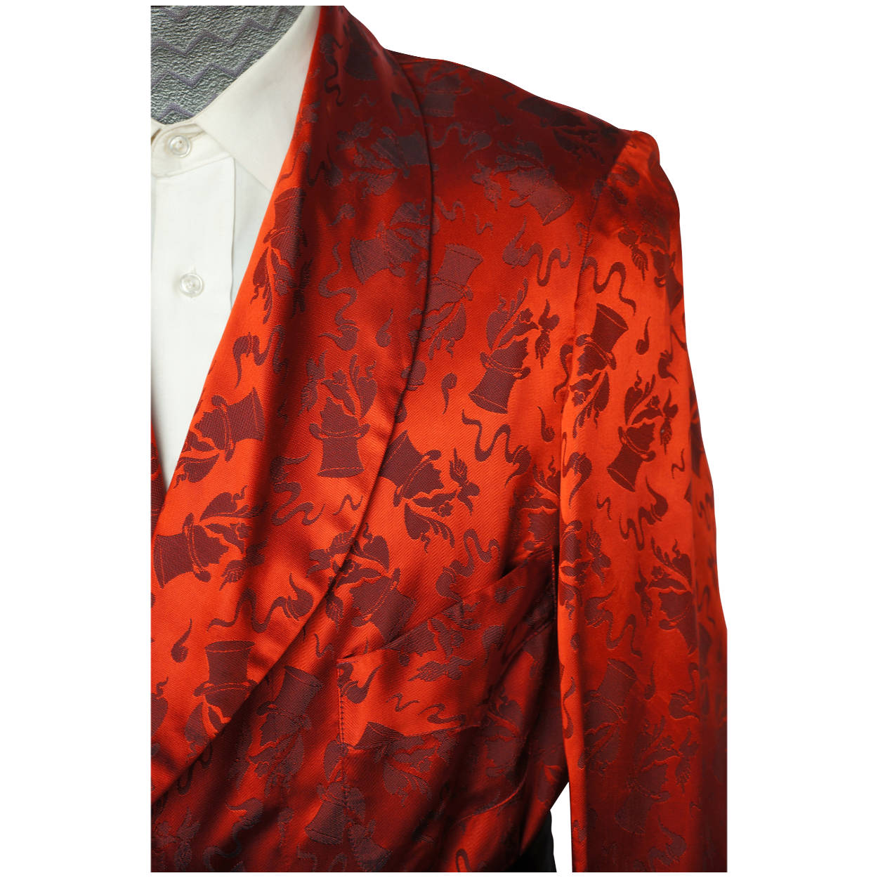 Vintage 1940s Smoking Jacket Sherlock Holmes Smoking Pipe M - Poppy's Vintage Clothing