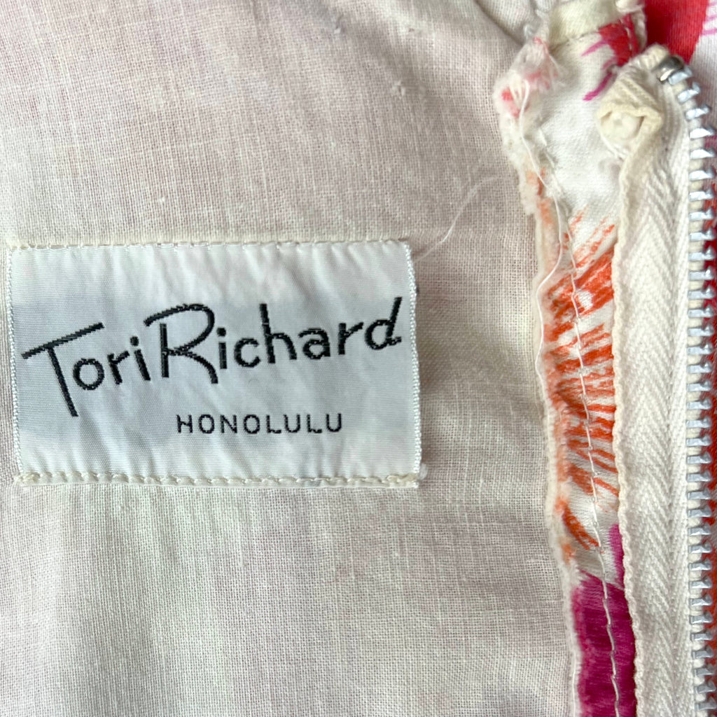 Vintage 1950s Hawaiian Dress Tori Richard Honolulu Size M