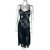 1990s Vintage Peignoir and Negligee Set Black Lace Size S
