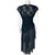 1990s Vintage Peignoir and Negligee Set Black Lace Size S