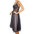 Vintage 1950s Nightie Peignoir Set Black Nylon w Lace Trillium Lingerie Size S - Poppy's Vintage Clothing