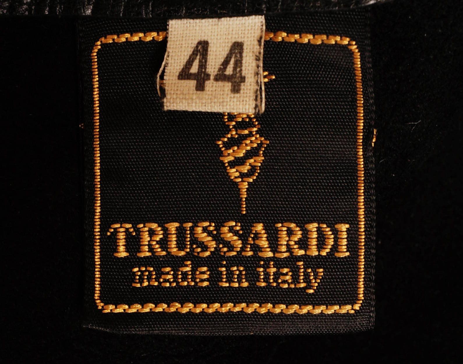 Vintage 90s Black Leather Dress by Trussardi - Made in Italy - S - Poppy's Vintage Clothing